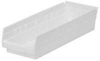 imagen de Akro-mils 176 cu in Blanco Polímero de grado industrial Estante Contenedor de almacenamiento - longitud 17 7/8 pulg. - Ancho 6 5/8 pulg. - Altura 4 pulg. - Compartimientos 1 - 30138 WHITE