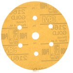 imagen de 3M Hookit Recubierto Óxido de aluminio Amarillo Disco de velcro - Óxido de aluminio - 6 pulg. - P400 - Mediano - 01073