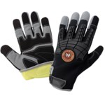 imagen de Global Glove Hot Rod Gloves HR8200KEV Gris/Negro Grande Cuero sintético Sintético Guantes de mecánico resistentes a los cortes - 810033-29090