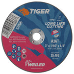 imagen de Weiler Tiger Rueda de corte 57066 - Tipo 1 (recto) - 3 pulg. - Óxido de aluminio - 36 - T
