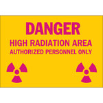 imagen de Brady B-555 Aluminio Rectángulo Cartel de peligro de radiación Amarillo - 10 pulg. Ancho x 7 pulg. Altura - 42863