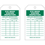 imagen de Brady 86619 Verde sobre blanco Poliéster Etiqueta de lavado de ojos - Ancho 4 pulg. - Altura 7 pulg. - B-851