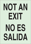 imagen de Brady Bradyglo B-347 Poliéster/poliestireno Rectángulo Cartel/anuncio de no salir Blanco - 7 pulg. Ancho x 10 pulg. Altura - Brillo en la oscuridad - Idioma Inglés/Español - 90691