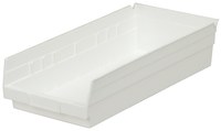 imagen de Akro-mils 138 cu in Blanco Polímero de grado industrial Estante Contenedor de almacenamiento - longitud 11 5/8 pulg. - Ancho 8 3/8 pulg. - Altura 4 pulg. - Compartimientos 1 - 30150 WHITE