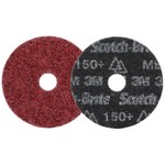 imagen de 3M Scotch-Brite Disco de acondicionamiento de superficies de cambio rápido 67230 - Cerámica con forma de precisión - 4-1/2 pulg. - Mediano - 150+