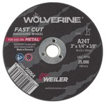 imagen de Weiler Wolverine Rueda de enganche 56064 - Tipo 1 (recto) - 3 pulg. - Óxido de aluminio - 24 - T