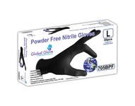imagen de Global Glove 705BPF Negro Mediano Nitrilo Guantes desechables - Grado Industrial - acabado Áspero - Longitud 9 pulg. - 705BPF MD 100/BX