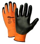 imagen de West Chester Zone Defense 703COPB Black/Orange Medium Cut-Resistant Gloves - ANSI A2 Cut Resistance - Polyurethane Palm Only Coating - 9 in Length - 703COPB/M