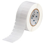 imagen de Brady THT-127-427-3 Rollo de etiquetas troqueladas para impresoras - 2.2 pulg. x 1/2 pulg. - Vinilo - Transparente/Blanco - B-427