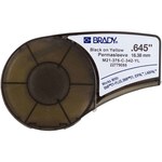 imagen de Brady PermaSleeve M21-375-C-342-YL Funda de impresora troquelada - 1.063 pulg. x 0.645 pulg. - Negro sobre amarillo - B-342