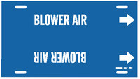 imagen de Brady 4296-F Marcador de tubería con correa - 6 pulg. to 7 7/8 pulg. - Aire y ducto - Plástico - Blanco sobre azul - B-915