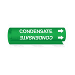imagen de Brady 178475 Marcador de tubería de envoltura - 0.375 pulg. to 0.5 pulg. - Agua - Poliéster - Blanco sobre verde - B-689