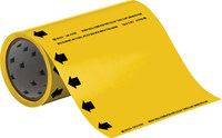 imagen de Brady 41532 Marcador de tubería autoadhesivo - Negro sobre amarillo - B-946