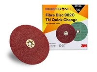 imagen de 3M Cubitron II Recubierto Cerámico Disco de fibra - Peso X - Diámetro 7 pulg. - Paquete de prueba - 87259