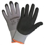 imagen de West Chester PosiGrip 715SNFTP Gray/Black Large Nylon Work Gloves - Nitrile Palm & Fingers Coating - 715SNFTP/L