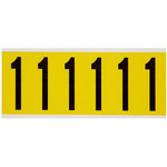 imagen de Brady 3450-1 Etiqueta de número - 1 - Negro sobre amarillo - 1 1/2 pulg. x 3 1/2 pulg. - B-498