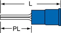 imagen de 3M Scotchlok MVU14-47PK-A Azul Unido Vinilo Terminal de clavija embutido - Longitud 0.9 pulg. - Longitud del pasador 0.47 pulg. - Diámetro del pasador 0.075 pulg. - 98171