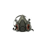 imagen de 3M 6000 Series 6200 Respirador de careta de media máscara 07025 - tamaño Mediano - Gris - Elastómero termoplástico - 4 puntos suspensión