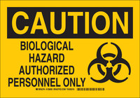 imagen de Brady B-555 Aluminio Rectángulo Letrero de peligro biológico Amarillo - 14 pulg. Ancho x 10 pulg. Altura - 126693