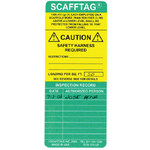 imagen de Brady Scafftag SCAF-STSI 310 STD Verde sobre amarillo Inserción de etiqueta de andamio - 14465