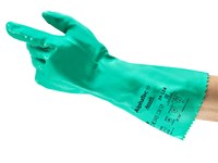 imagen de Ansell AlphaTec 39-124 Verde 9 Nitrilo Apoyado Guantes resistentes a productos químicos - acabado Áspero - Longitud 14 pulg. - 076490-17806