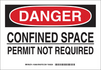 imagen de Brady B-555 Aluminio Rectángulo Letrero de espacio restringido Blanco - 14 pulg. Ancho x 10 pulg. Altura - 126837