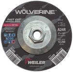 imagen de Weiler Wolverine Surface Grinding Wheel 56449 - 5 in - Aluminum Oxide - 24 - R