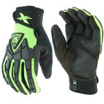 imagen de West Chester Extreme Work Strike ProteX 89306 Black/Green XL Synthetic Leather Work Gloves - Keystone Thumb - 89306/XL