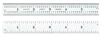 imagen de Starrett Acero inoxidable Regla templada con muelle - longitud de 6 pulg. - ancho de 3/4 pulg. - espesor de 3/64 pulg. - 1604R-6