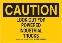 imagen de Brady B-555 Aluminio Rectángulo Letrero de tránsito de montacargas y camiones de almacén - 10 pulg. Ancho x 7 pulg. Altura - 129501