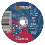 imagen de Weiler Tiger Cut-Off Wheel 57012 - Type 1 (Straight) - 2 in - Aluminum Oxide - 36 - S