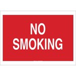 imagen de Brady B-401 Poliestireno Rectángulo Letrero de no fumar Rojo - 20 pulg. Ancho x 14 pulg. Altura - 141953