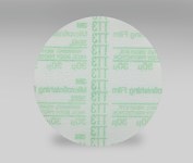 imagen de 3M Hookit Recubierto Óxido de aluminio Verde Disco de velcro - Óxido de aluminio - 4 21/64 pulg. - 30 µ - Extrafino - 61027