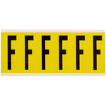 imagen de Brady 3450-F Etiqueta en forma de letra - F - Negro sobre amarillo - 1 1/2 pulg. x 3 1/2 pulg. - B-498