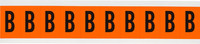 imagen de Brady B6570- Etiqueta en forma de letra - B - Negro sobre naranja - 7/8 pulg. x 2 1/4 pulg. - B-946
