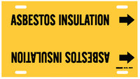 imagen de Brady 4009-H Marcador de tubería con correa - 10 pulg. to 15 pulg. - Aire y ducto - Plástico - Negro sobre amarillo - B-915