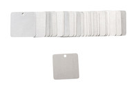 imagen de Brady 87631 Plateado Cuadrado Aluminio Etiqueta en blanco para válvula - Ancho 1 1/2 pulg. - Altura 1 1/2 pulg. - B-906
