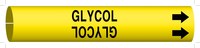 imagen de Brady 4068-F Marcador de tubería con correa - 6 pulg. to 7 7/8 pulg. - Otros líquidos - Plástico - Negro sobre amarillo - B-915