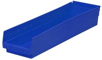 imagen de Akro-mils 321 cu in Azul Polímero de grado industrial Estante Contenedor de almacenamiento - longitud 23 5/8 pulg. - Ancho 6 5/8 pulg. - Altura 4 pulg. - Compartimientos 1 - 30164 BLUE