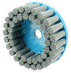 imagen de Weiler Nylox Silicon Carbide Bristle Disc - Medium Grade - Arbor Attachment - 7/8 in Center Hole - 6 in Outside Diameter - 0.040 in Bristle Diameter - 85854