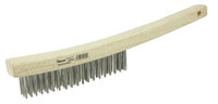 imagen de Weiler Stainless Steel Hand Wire Brush - 2.35 in Width x 13.75 in Length - 0.012 in Bristle Diameter - 44054