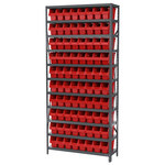 imagen de Akro-mils Shelfmax Sistema de estantería fijo AS1279040 - Acero - 11 estantes - 80 gavetas - AS1279040 RED