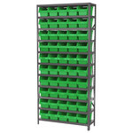 imagen de Akro-mils Shelfmax Sistema de estantería fijo AS1279090 - Acero - 11 estantes - 50 gavetas - AS1279090 GREEN