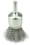 imagen de Weiler Stainless Steel Cup Brush - Shank Attachment - 3/4 in Diameter - 0.010 in Bristle Diameter - Cup Material: Nickle-Plated - 10375