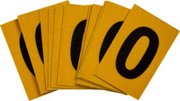 imagen de Bradylite 5920-O Etiqueta en forma de letra - O - Negro sobre amarillo - 1 pulg. x 1 1/2 pulg. - B-997
