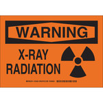 imagen de Brady B-555 Aluminio Rectángulo Cartel de peligro de radiación Naranja - 10 pulg. Ancho x 7 pulg. Altura - 129336