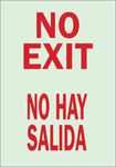 imagen de Brady Bradyglo B-347 Poliéster/poliestireno Rectángulo Cartel/anuncio de no salir Blanco - 10 pulg. Ancho x 14 pulg. Altura - Brillo en la oscuridad - Idioma Inglés/Español - 90752