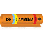 imagen de Brady 145786 Marcador de tubería - Amoníaco - Poliéster - Naranja/Negro/Azul/Amarillo/Rojo - B-689