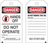 imagen de Brady 86522 Negro/Rojo sobre blanco Poliéster Etiqueta de seguridad del equipo - Ancho 3 pulg. - Altura 5 3/4 pulg. - B-851