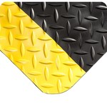 imagen de Wearwell Spongecote Tapete antifatiga 415.916x3x20BYL - 3 pies x 20 pies - Nitricell - Placa de diamante - Negro/Amarillo - 76564